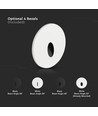 3W Ø15cm LED step light - CCT, IP65, sort, rund, aluminium