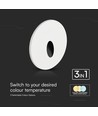 3W Ø15cm LED step light - CCT, IP65, sort, rund, aluminium