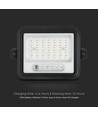 50W Solcelle LED lyskaster - 700lm, CCT 2000K-8000K, batteriindikator, sort, utendørs
