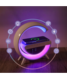 G-formet RGBIC lampe - Trådløs lader, 24x23cm, Hvit, Bluetooth, 5V USB