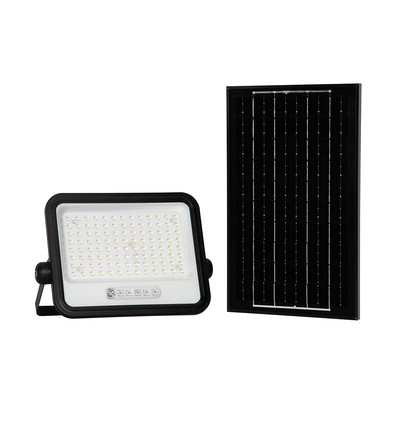 10W Solcelle LED lyskaster - 1700lm, IP65, med solcelle og sensor