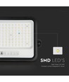 10W Solcelle LED lyskaster - 1700lm, IP65, med solcelle og sensor