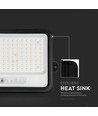 VT-204W LED projektør 200W - med solcellepanel, CCT: 7in1, sort hus, med batteriindikator, IP65