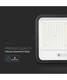 400W Solcelle LED lyskaster, 7-i-1 CCT - IP65, sort, LiFePO4 batteri, inkl. solpanel og batteriindikator