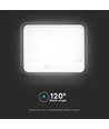 400W Solcelle LED lyskaster, 7-i-1 CCT - IP65, sort, LiFePO4 batteri, inkl. solpanel og batteriindikator