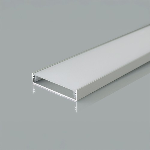 2000mm VT-71003 monteringssett - med diffuser til LED-strip overflate, 50x10mm, sølv