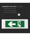 3,8W Samsung LED nødlysarmatur - 6000K, IP20, 22m leseavstand, inkl. batteri
