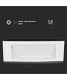 3,8W Samsung LED nødlysarmatur - 6000K, IP20, 22m leseavstand, inkl. batteri