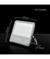 100W LED lyskaster - 135lm/W, Samsung LED chip, IP65, sort kropp, utendørs