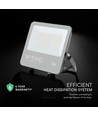 100W LED lyskaster - 135lm/W, Samsung LED chip, IP65, sort kropp, utendørs