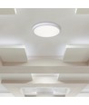 36W LED taklampe med fjernkontroll - Ø39cm, CCT 3-i-1, hvit/sort kant, inkl. lyskilde