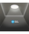 36W LED taklampe med fjernkontroll - Ø39cm, CCT 3-i-1, hvit/sort kant, inkl. lyskilde