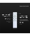 36W LED taklampe med fjernkontroll - Ø39cm, CCT 3-i-1, hvit/sort kant, inkl. lyskilde