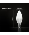 E14 6,5W LED kronelys - 600lm, Samsung LED chip, 200° lysspredning