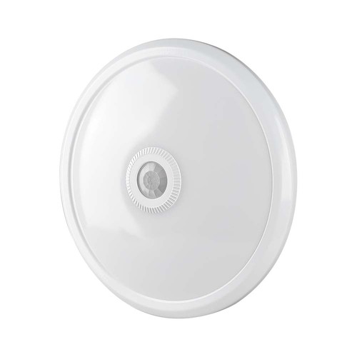 Vt-13 kuppelampe 12W - med PIR-sensor, Cree-chip, 4000K, hvitt hus