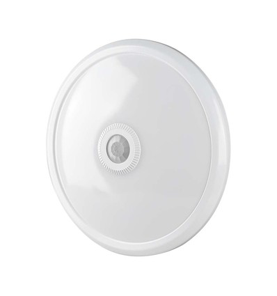 Vt-13 kuppelampe 12W - med PIR-sensor, Cree-chip, 4000K, hvitt hus