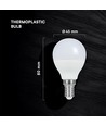 E14 6,5W LED kronepære - P45, Samsung LED chip, 600lm, 180°