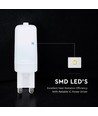 G9 2,2W LED pære - Samsung LED chip, 300°, 6500K, plast