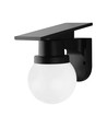 0,9W Solara vegglampe med solcelle og fjernkontroll - CCT, IP54, sort, kuleformet, utendørs
