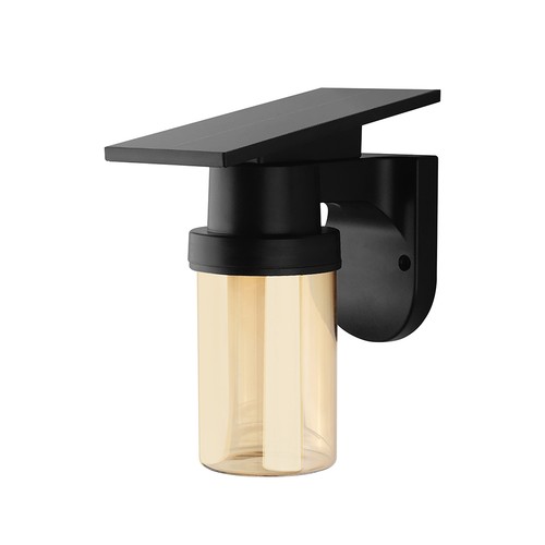 Vt-11148cct LED vegglampe 0,9W - sol, 3-i-1, svart, IP54, med fjernkontroll