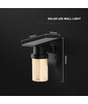 0,9W Solara LED vegglampe med solcelle - IP54, sort, 120lm, 3-i-1 CCT, inkl. fjernkontroll