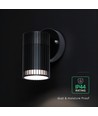 Utendørs vegglampe sort GU10 - en lysretning, lyser ned