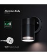 Utendørs vegglampe sort GU10 - en lysretning, lyser ned
