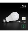 E27 11W LED pære - A60, erstatter 75W, plastkabinett