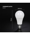 A60 VT-2112 LED 10,5W E27 - plastpære, Cree-chip, 6500K, 6 års garanti