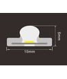 5m 230V RA93 vanntett HiCri slim COB strip - Inne/Ute, IP67, 296 LED, 10W/m, tape på baksiden