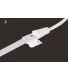 5m 230V RA93 vanntett HiCri slim COB strip - Inne/Ute, IP67, 296 LED, 10W/m, tape på baksiden