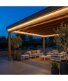 5m 230V RA93 vanntett HiCri slim COB strip - Inne/Ute, IP67, 296 LED, 10W/m, tape på baksiden