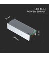 60W / 24V DC Slim strømforsyning - 2.5A, IP20, metallhus