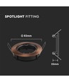GU10 Bronze Downlight - Rund, IP20, flott design