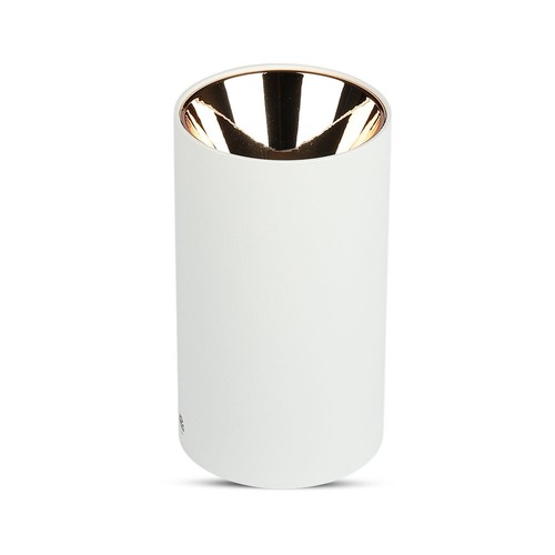 VT-882 lampe GU10 - rund, hvit, roségull