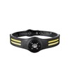 3W+5W oppladbar LED hodelykt - 470lm, 230° vidvinkel, IP44, inkl. batteri