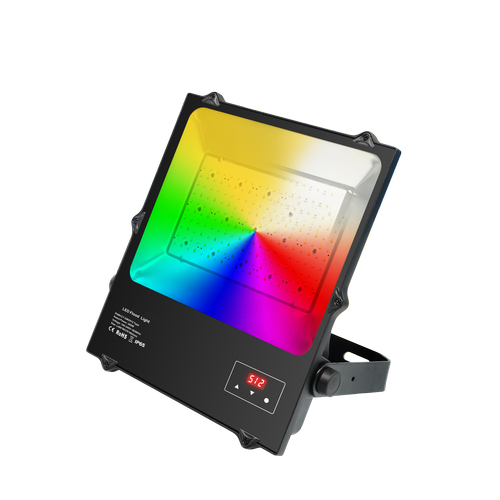 200W RGBW DMX lyskaster - IP65 utendørs, arbeidslampe, DMX512