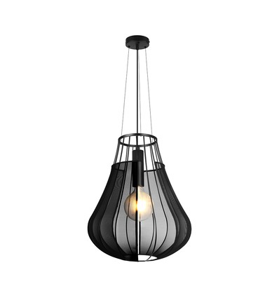 E27 Designer pendel, Ø42cm - Matt sort, dekorativ taklampe, uten lyskilde