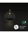 GU10 Designer pendellampe - Matt sort, Metal serie, Ø40 cm