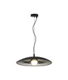 G9 Designer pendellampe - Sort/hvit, metall og glass, Ø45cm, justerbar høyde opptil 1,5m, uten lyskilde