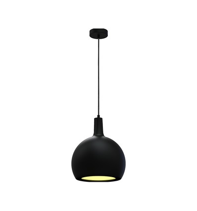 E27 Designer pendellampe, Ø28cm - Sort, metall og keramikk, uten lyskilde, max 60W