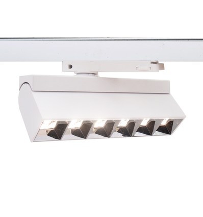 36W 3-faset RA92 LED-skinnespot - 23,5 cm, hvit, justerbar