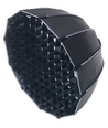 Softbox med raster, Ø65cm - For 200W/300W flomlys, sort