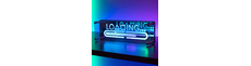 RGB LOADING Neon Skilt - Infinity Mirror effekt, Bluetooth, App-styring
