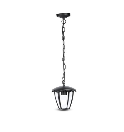 E27 hagelampe i aluminium - IP44 utendørs, sort, 74cm høy, uten lyskilde