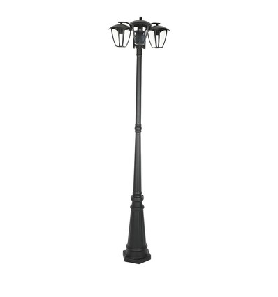 199cm 3 x E27 hagelampe - IP44, grafitt sort, aluminium, 3-års garanti