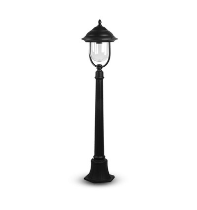 1,1m hagelampe til E27 - Sort, IP44, aluminium, 111cm høyde, uten lyskilde