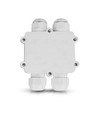 Vanntett 4-veis koblingsboks, IP68 - Hvit, 4-pin, 24A, 450V, UV-resistent, 0,5-4mm²