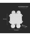Vanntett 4-veis koblingsboks, IP68 - Hvit, 4-pin, 24A, 450V, UV-resistent, 0,5-4mm²