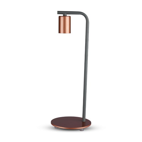 Designer bordlampe med E27 fatning og bryter - Rød bronse, metall, 150x420mm, max 60W